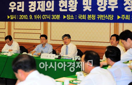 [포토] 경제 현황에 대해 밝히는 김중수 한은총재