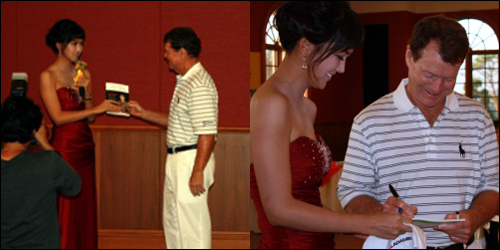 이서영 아나운서, '골프 전설' 탐 왓슨과 골프장 데이트