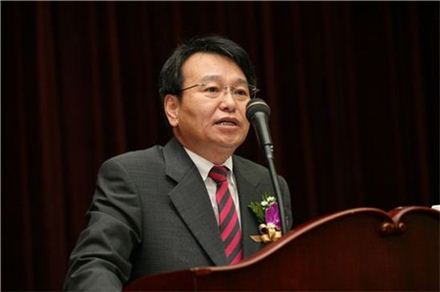 ◇코스콤 김광현 사장이 창립 33주년을 맞아 기념사를 하고 있다.