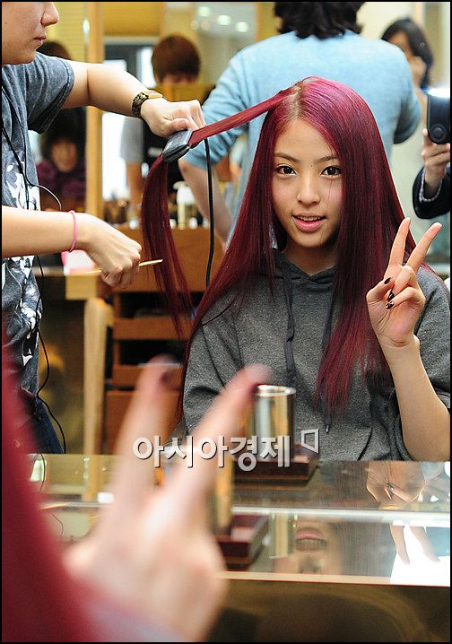 [포토]남녀공학 한별혜원 '내 머리결은 소중하니까요'