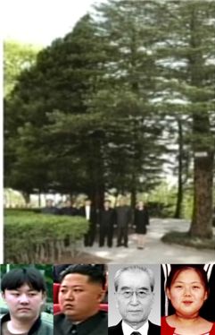 사진 맨 오른쪽부터 김여정, 김기남, 김정은, 김정철. 이 3남매는 모두 김위원장 셋째 부인인 고영희의 자녀다. 