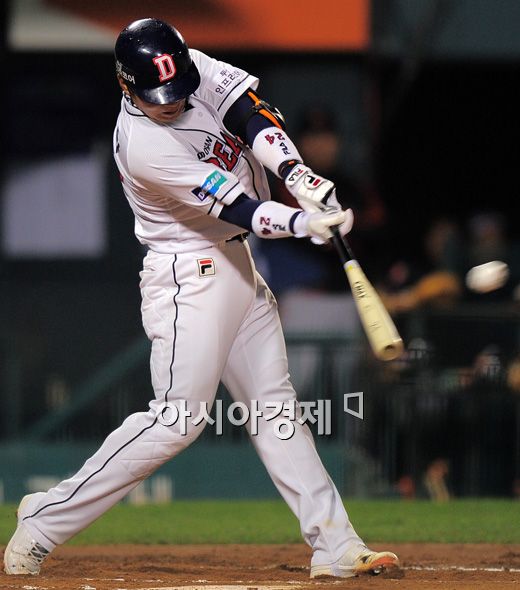 [현장포토]두산 용덕한 '저 오늘 용됐어요!'