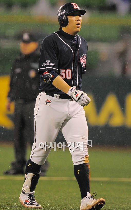 [포토]김현수 '내가 병살을 치다니'