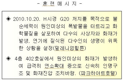 '서울 G20 정상회의' 대비..긴급상황 종합훈련 실시