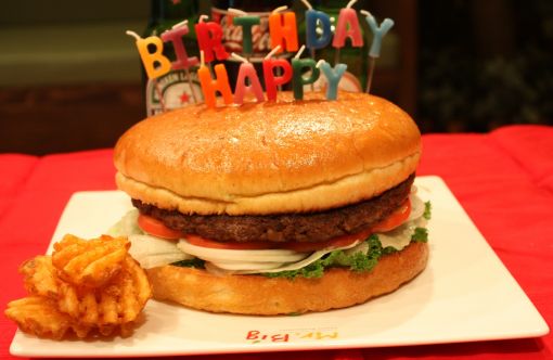 "햄버거가 케이크로 사용된다고" 얼마나 크길래?