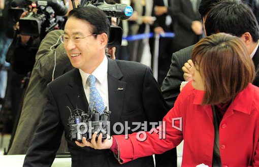 [포토] "행장님, 할실 말씀 없나요?"