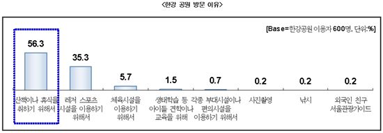 한강공원 재개장 후 1년.. '이용시민 87.5% 만족한다'