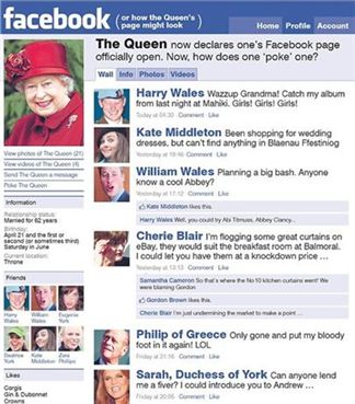 영국 여왕도 페이스북 가입