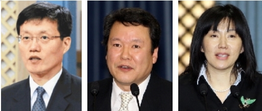 ▲ 이창용 기획조정단장, 김윤경 대변인, 손지애 대변인(왼쪽부터)