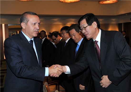 터키 총리, 韓 기업인 간담회 참석