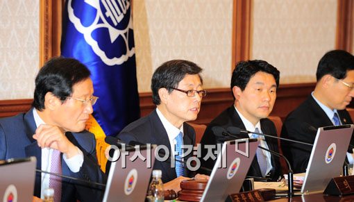 [포토] 김황식 총리, '예산안 준비 철저히'