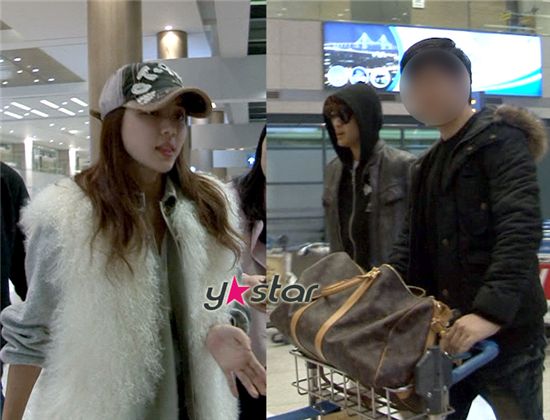 세븐 박한별, 화보 촬영후 귀국 모습 포착..레이어드 룩 '시선 집중'