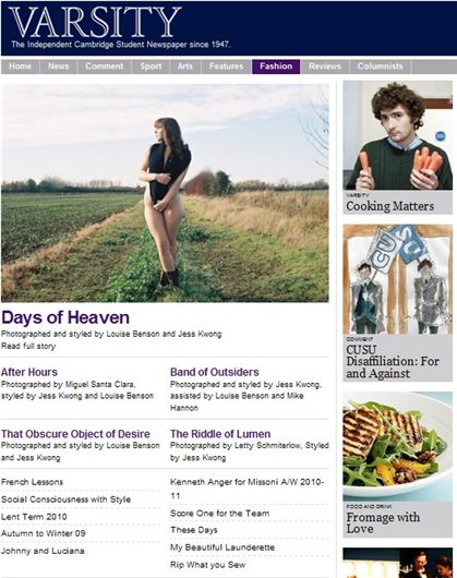 케임브리지 여대생, 학보에 누드 게재