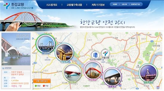 '한강·성수·청담대교 온라인으로 실시간 안전점검한다'