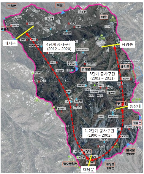 북한산성 동측부분 3.5㎞ 옛 모습 되찾아