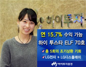 하이투자증권, 최대 연15.7% 수익추구 ELF 공모