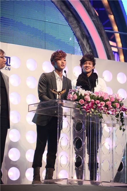 Korean singer Jang Woo-hyuk at the Southeast Music Rankings Award [WH Entertainment]