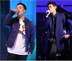  허각(왼쪽)과 존박.