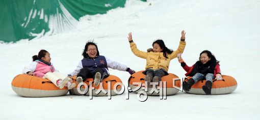 [포토]와~눈썰매다!