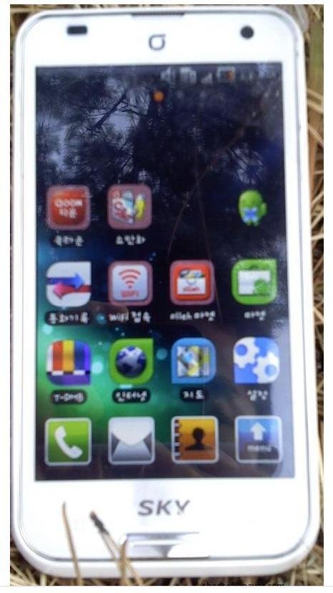 팬택이 KT에 공급할 예정인 4인치 스마트폰의 유출 이미지.