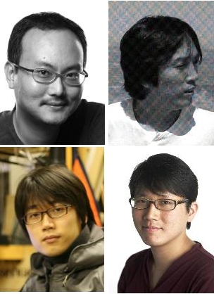 (좌측 위부터 시계방향으로) 김보성, 성정기, 최민규, 차일구 디자이너
