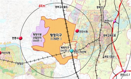 LH, 아산탕정지구에 주상복합용지 공급