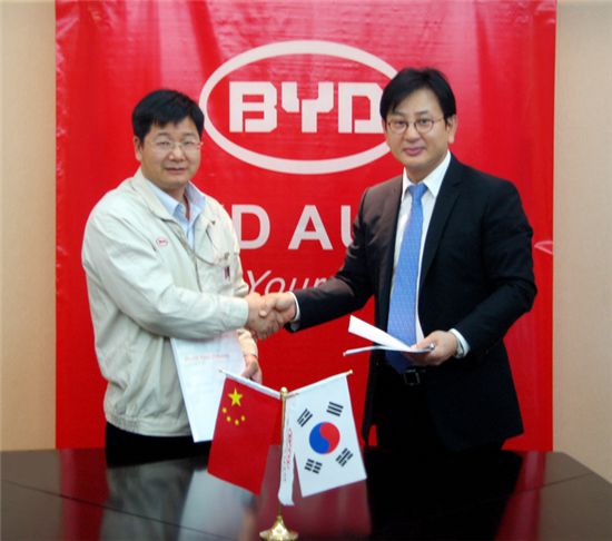 AD모터스, 중국 BYD와 전기차 업무 협약