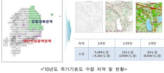 국가표준지도, 디지털 항공사진으로 정확성 더해