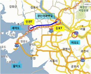서해뱃길조성사업과 연계돼 추진 중인 경인아라뱃길 사업 구간 / 서울시