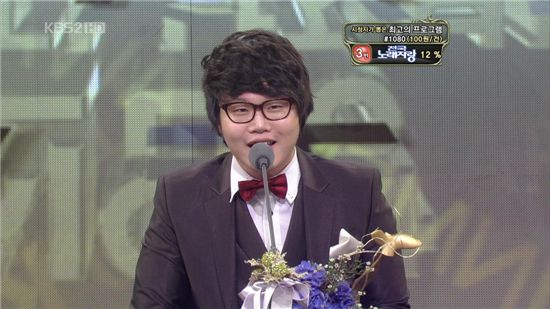 [KBS 연예대상]최효종, 코미디 男 신인상 수상