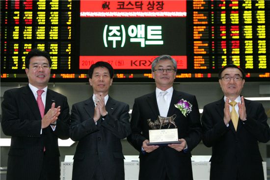 [포토뉴스]액트, 코스닥시장 신규상장식