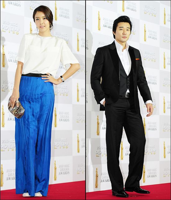 [MBC연기대상]이태곤-채정안, 연기자부문 PD상 수상