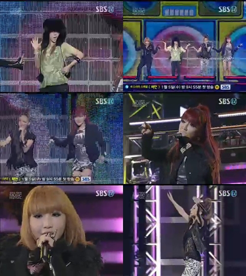 '뮤직페스티벌' 2NE1, 파격의상+헤어..무대매너 눈길