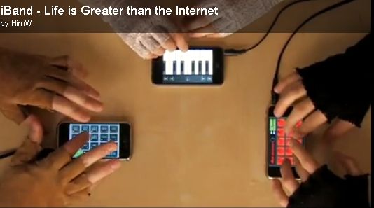 아이폰을 이용해 자작곡을 연주하는 밴드 'iBAND' 