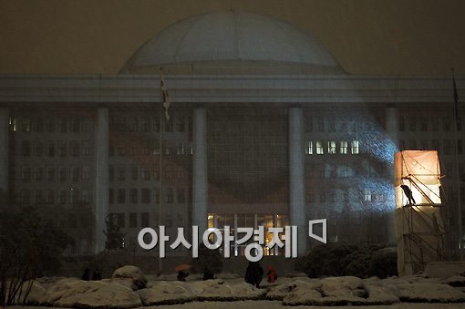 [포토]국회에 새겨진 태권브이