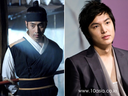 Eric (left) who will star in SBS series "Poseidon" and Lee Min-ho in MBC series "City Hunter"