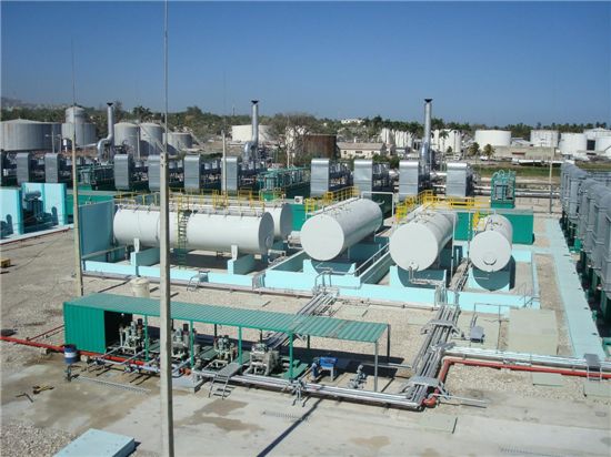 현대중공업이 지난 2007년 중남미 아이티 수도 포르토프랭스에 설치한 이동식 발전설비(PPS)