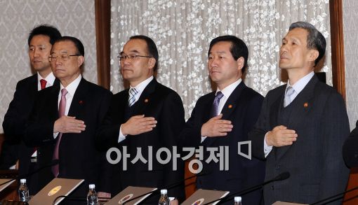 [포토]'위풍당당' 김관진 국방부장관 