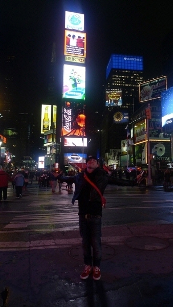 Big Bang member Taeyang in Time Square in New York [Taeyang's official Twitter website]