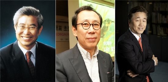 (왼쪽부터) 염용운 동양매직 대표, 강신장 세라젬 대표, 홍준기 웅진코웨이 대표