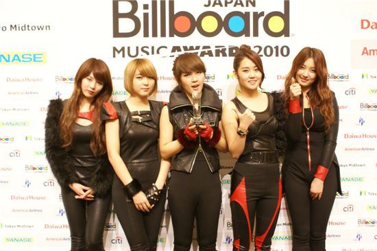 4minute wins new artist at Billboard Japan Music Awards 2010 