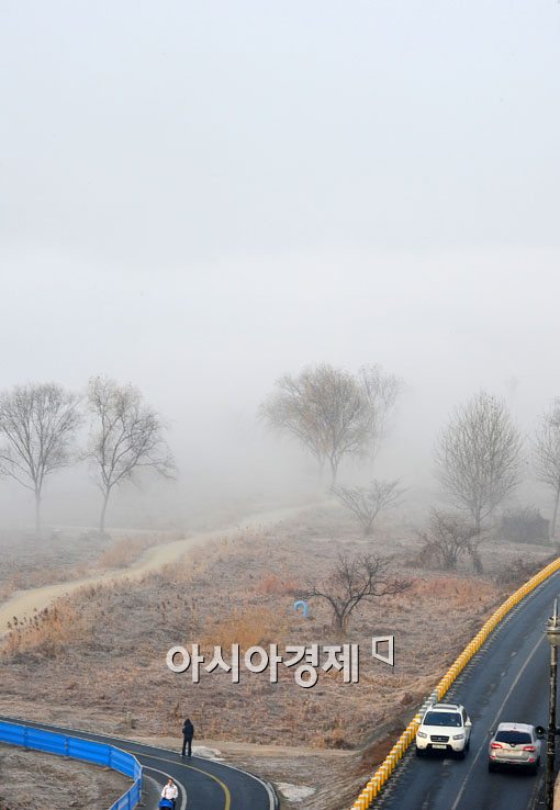 [포토] 안개 자욱한 서울