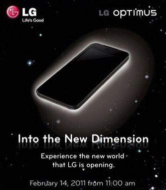 LG전자는 2월 14일 스페인 바르셀로나에서 전략 스마트폰 '옵티머스3D'를 공개할 계획이다. 