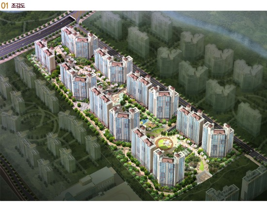 충남 내포신도시에 885가구의 아파트를 3월 중 분양하는 롯데건설의'롯데캐슬' 조감도.