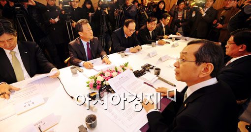 [포토] 건설업 대표들 만나는 김동수 공정위장
