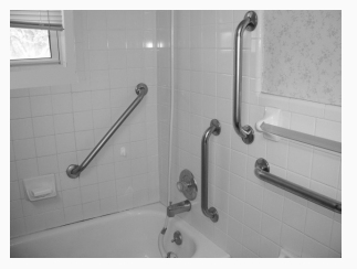 샤워부스의 손잡이