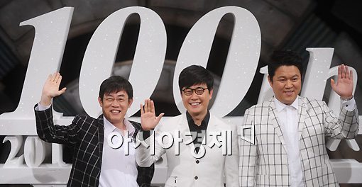 [포토]이경규-김성주-김구라 '100회 축하해주세요'