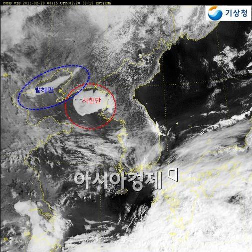 천리안위성,  20일 '해상 안개' 탐지 영상 공개