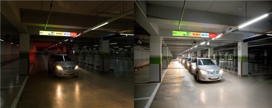 대림산업, 지하주차장 LED자동조명 설치 '방범사각지대 소멸'