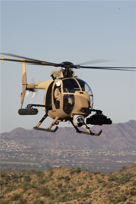 AH-6i 경공격헬기의 부품 80%는 아파치헬기 부품과 공유한다. 